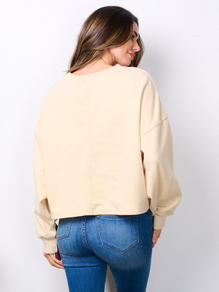 WOMEN'S LONG SLEEVE MULTI COLOR HEARTS SWEATER