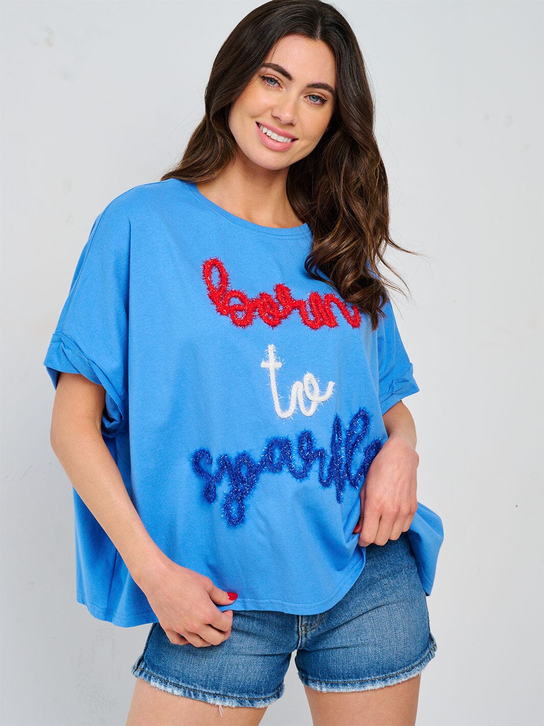 WOMEN'S SHORT SLEEVE GRAPHIC PATRIOTIC SHIRT