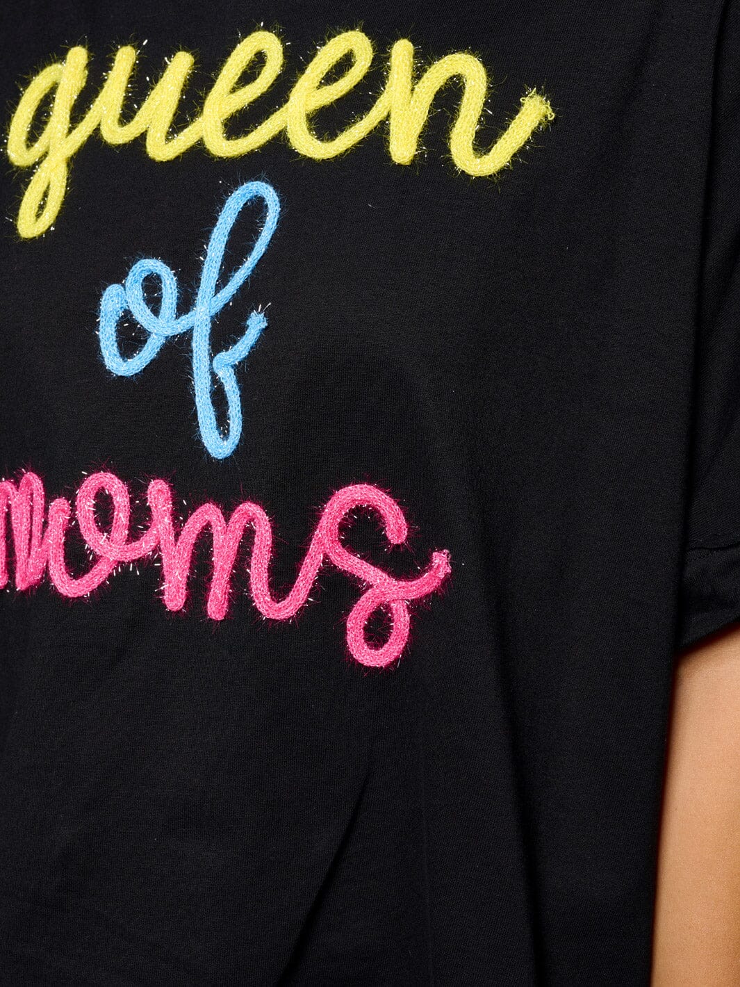 WOMEN'S SHORT SLEEVE QUEEN OF MOMS GRAPGIC TUNIC BLOUSE TOP