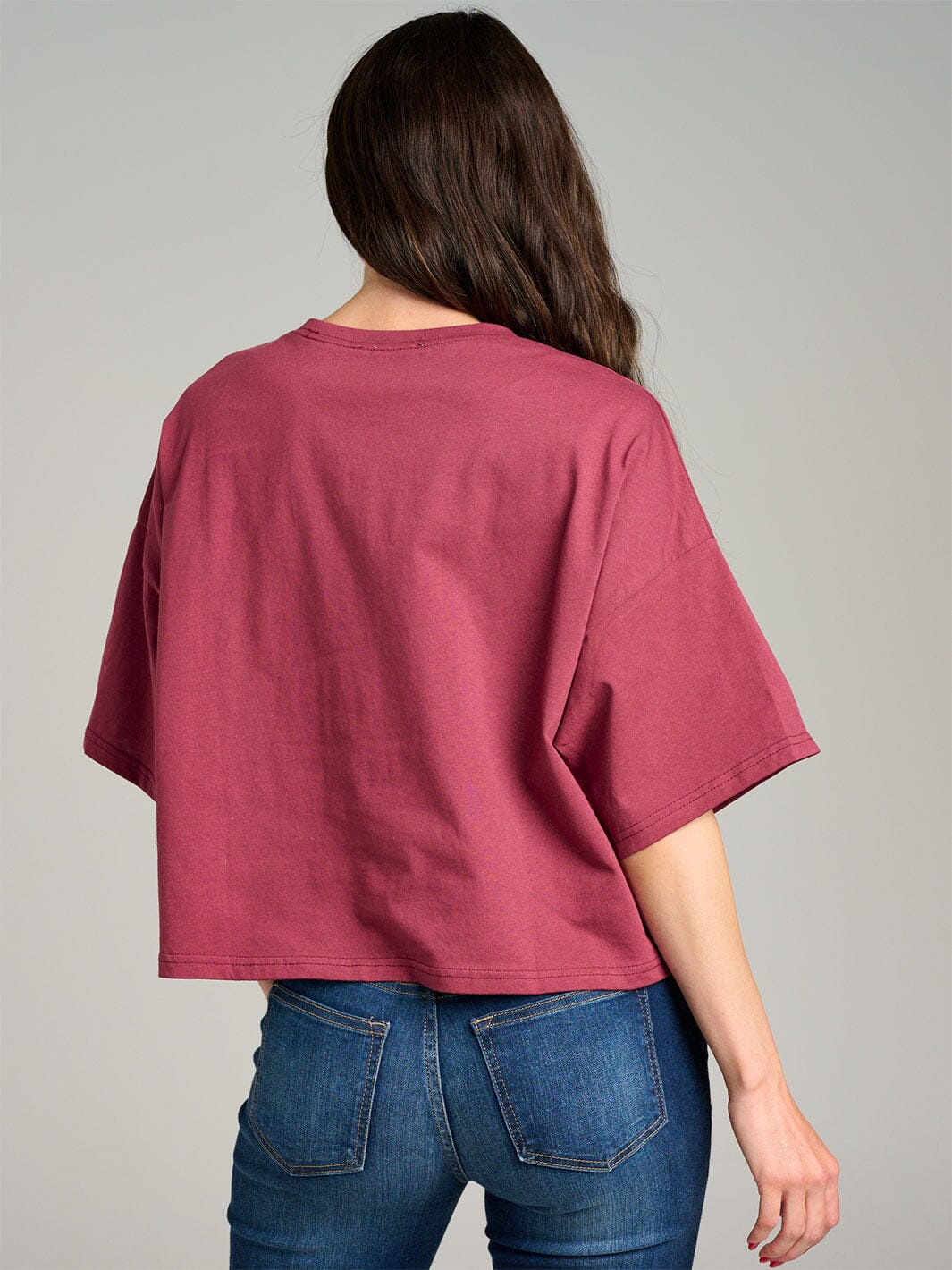 WOMEN'S SHORT SLEEVE SEQUINS GRAPHIC TOP