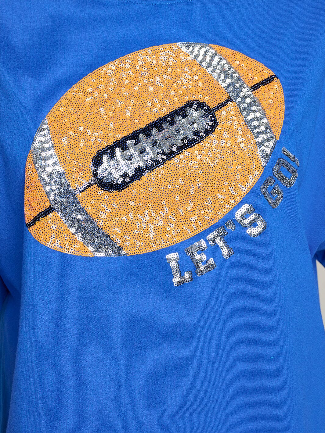 WOMEN'S SHORT SLEEVE SEQUINS GRAPHIC TOP