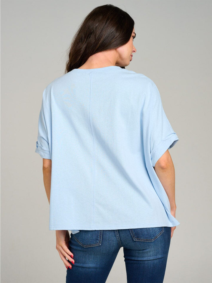 WOMEN'S SHORT SLEEVE GRAPHIC OVERSIZE SHIRT