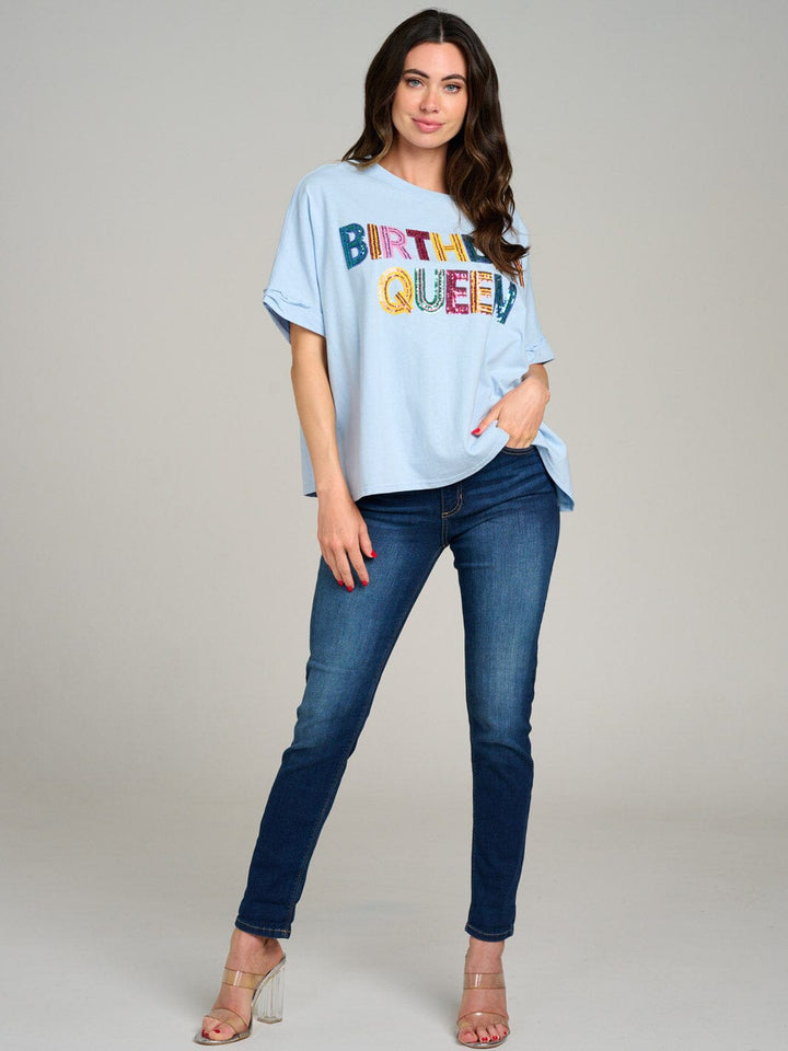 WOMEN'S SHORT SLEEVE GRAPHIC OVERSIZE SHIRT