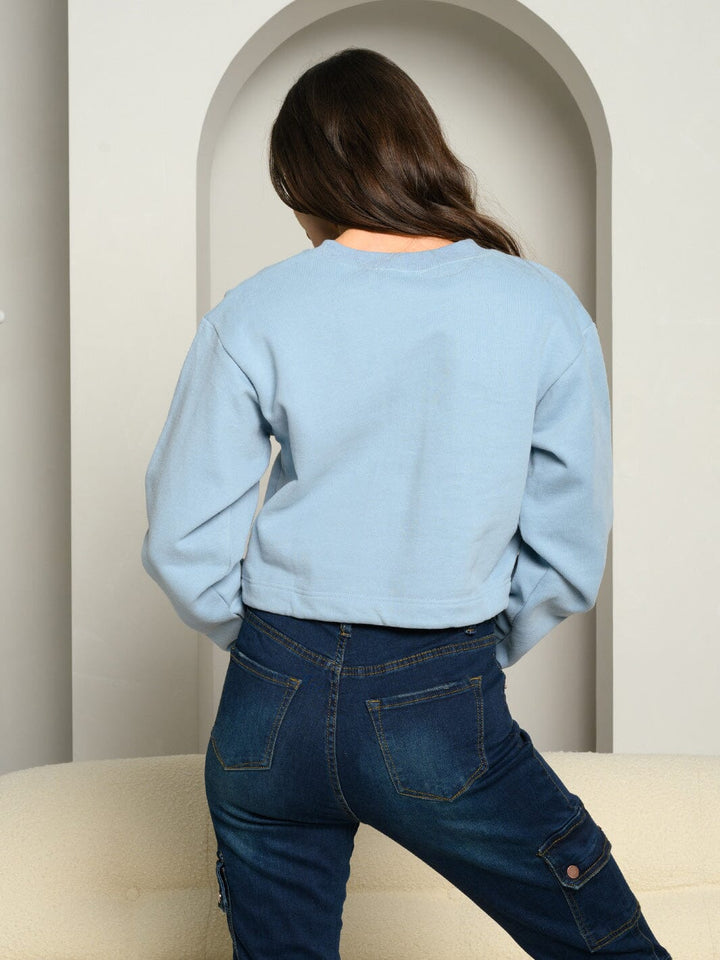 WOMEN'S LONG SLEEVE V-NECK SWEATER