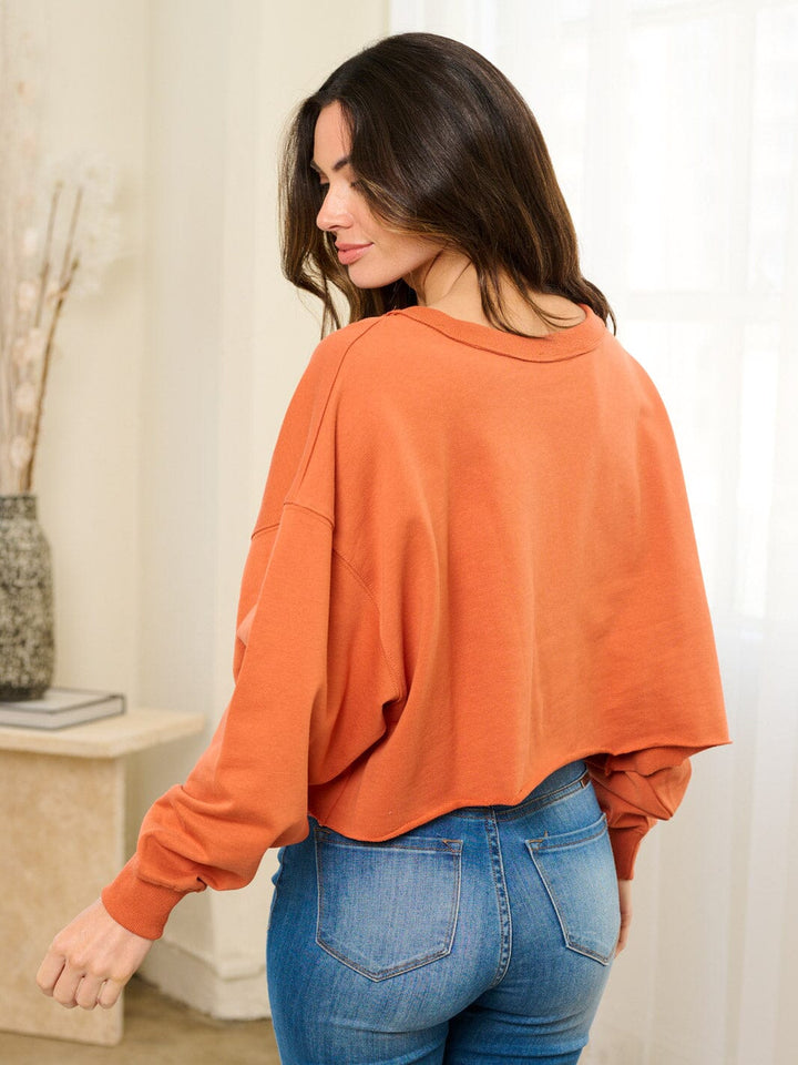 WOMEN'S LONG SLEEVE SEQUINS BUTTERFLY TOP