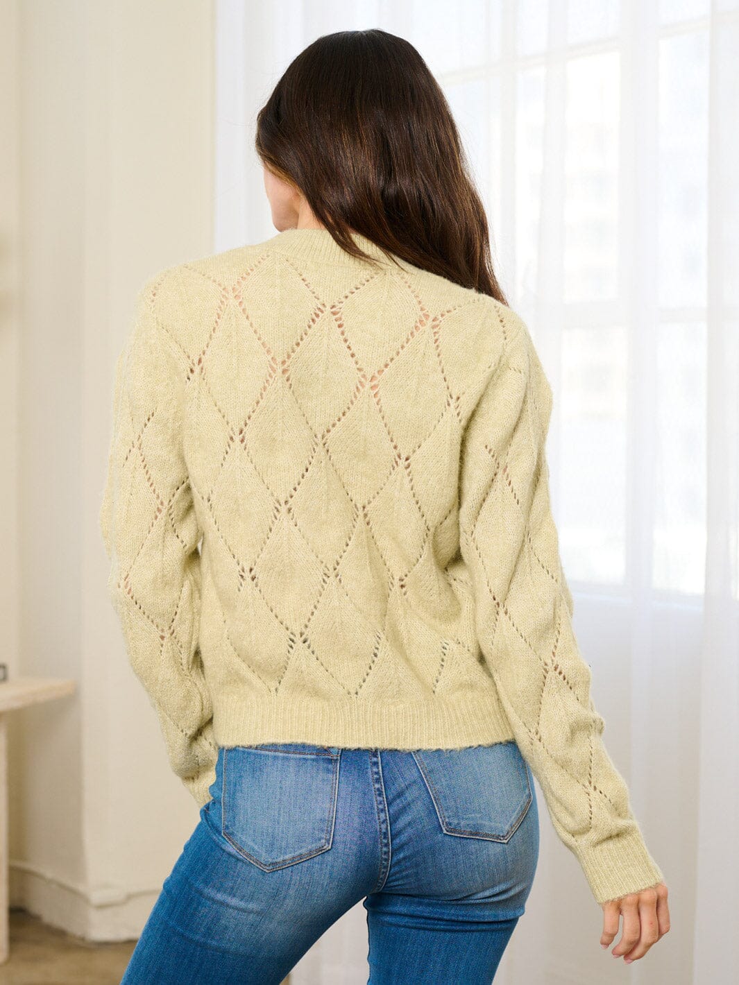 WOMEN'S LONG SLEEVE DETAILED PULLOVER SWEATER