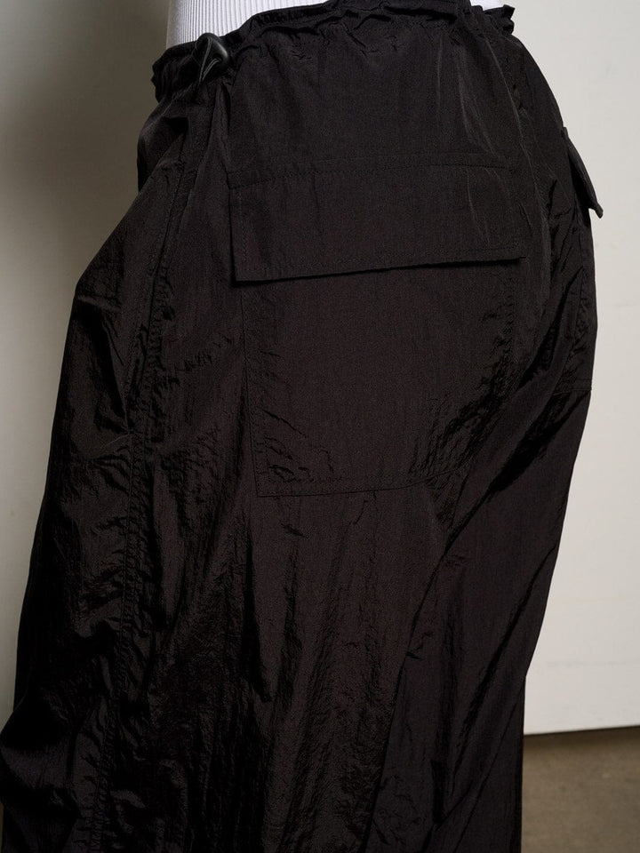 WOMEN'S ELASTIC WAIST POCKETS JOGGER PANTS