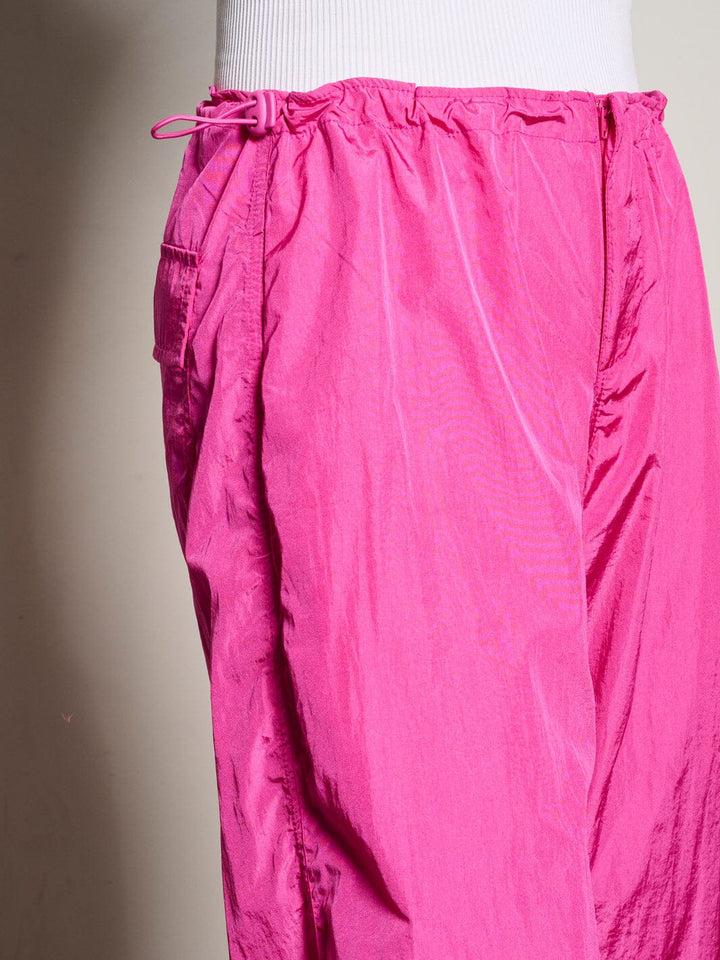 WOMEN'S ELASTIC WAIST POCKETS JOGGER PANTS