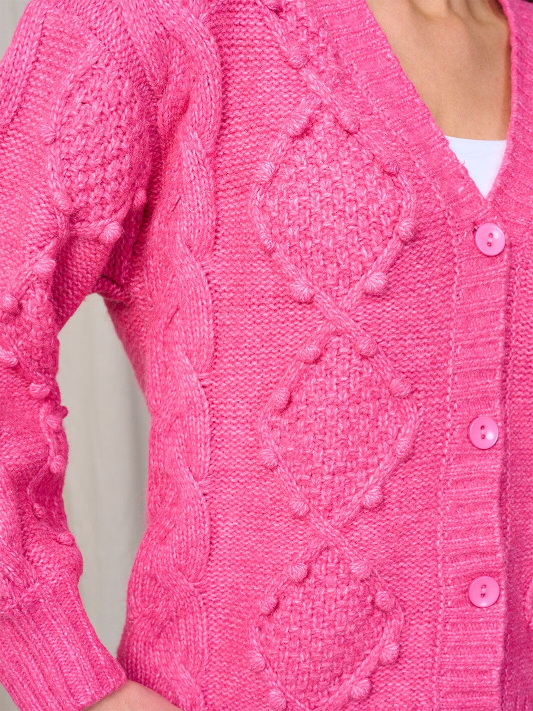 WOMEN'S LONG SLEEVE BUTTON UP KNIT DETAILED SWEATER