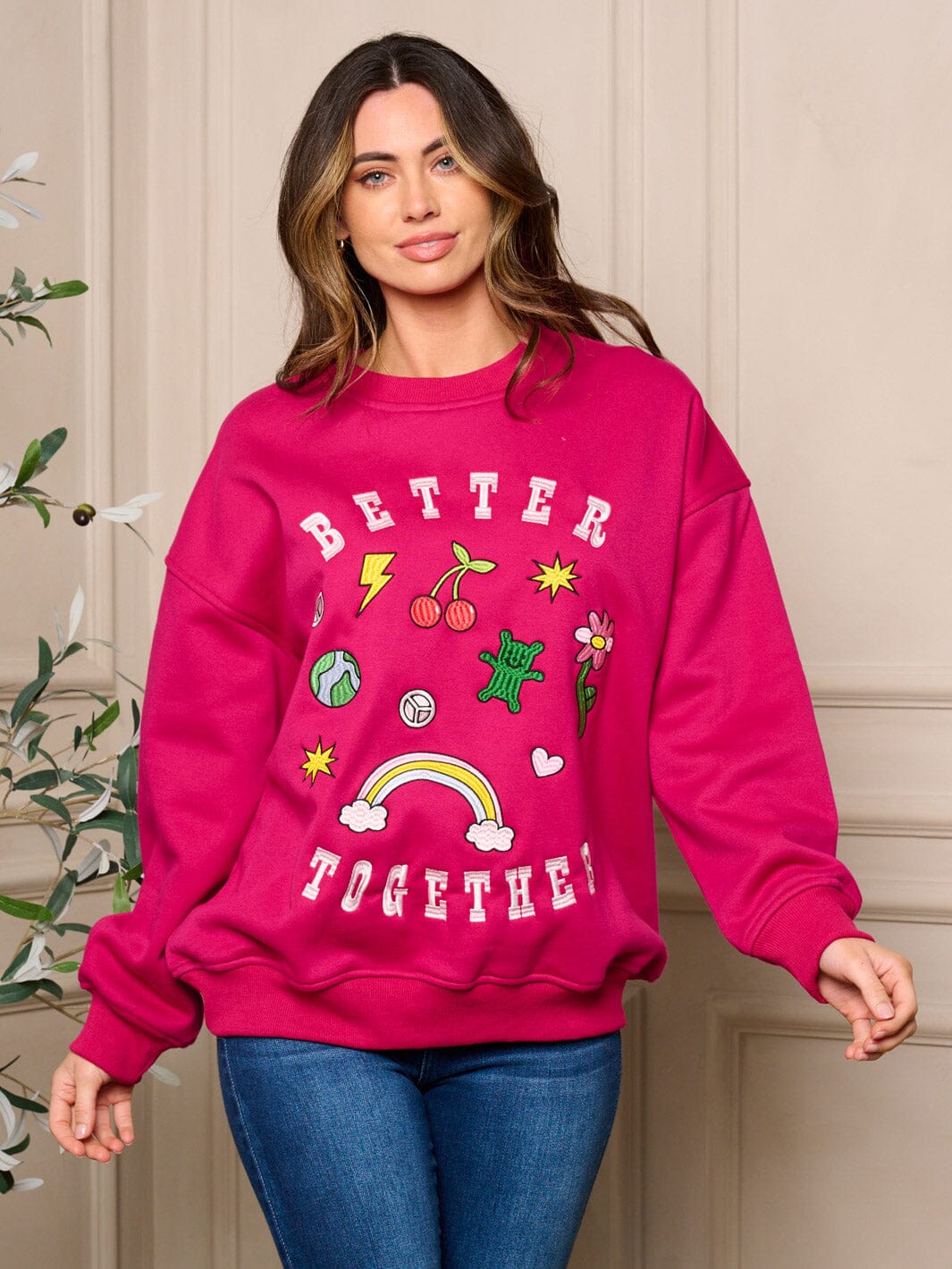 WOMENS LONG SLEEVE PULLOVER GRAPHIC SWEATER