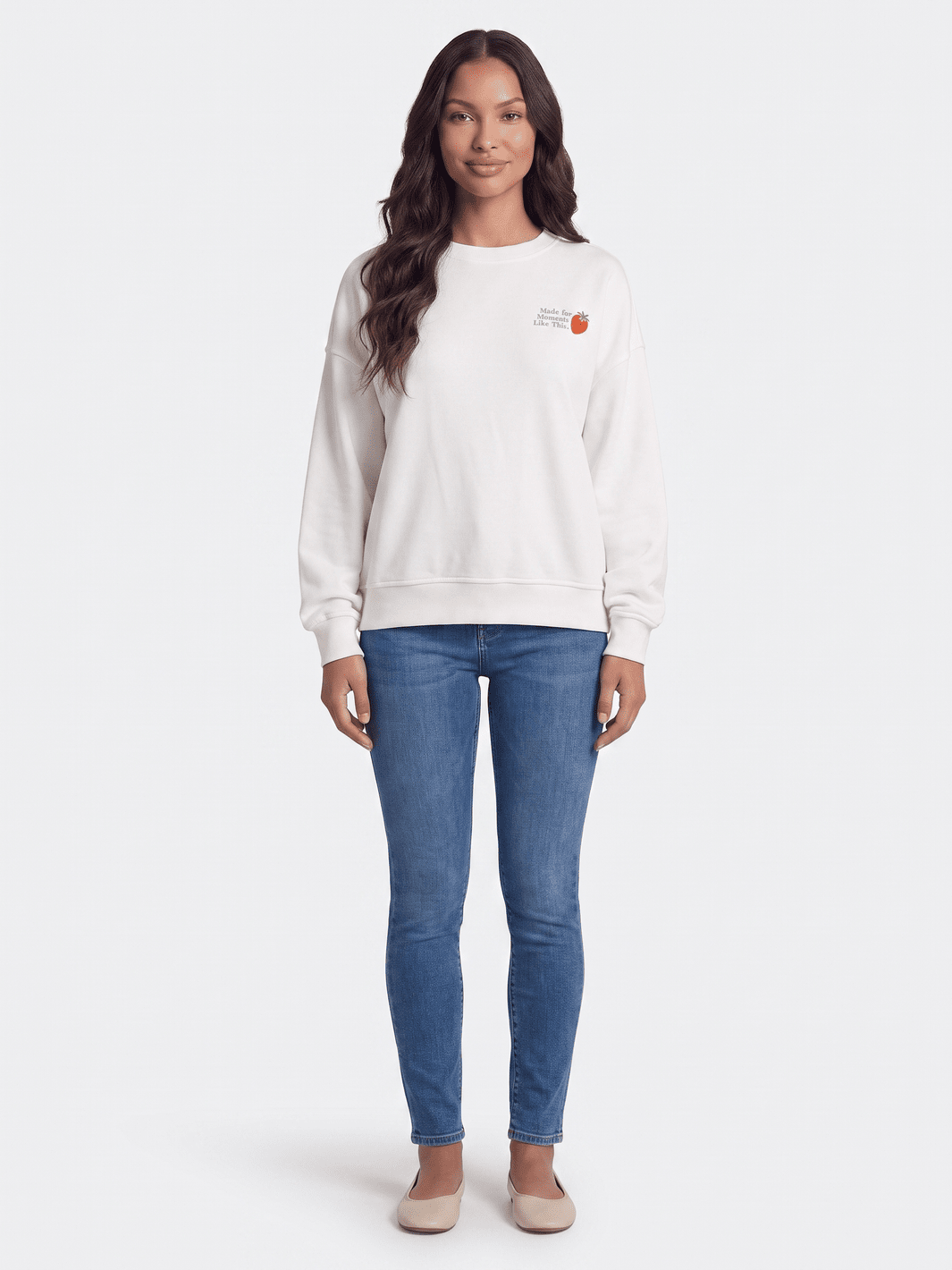 WOMEN'S LONG SLEEVE GRAPHIC PULLOVER SWEATER