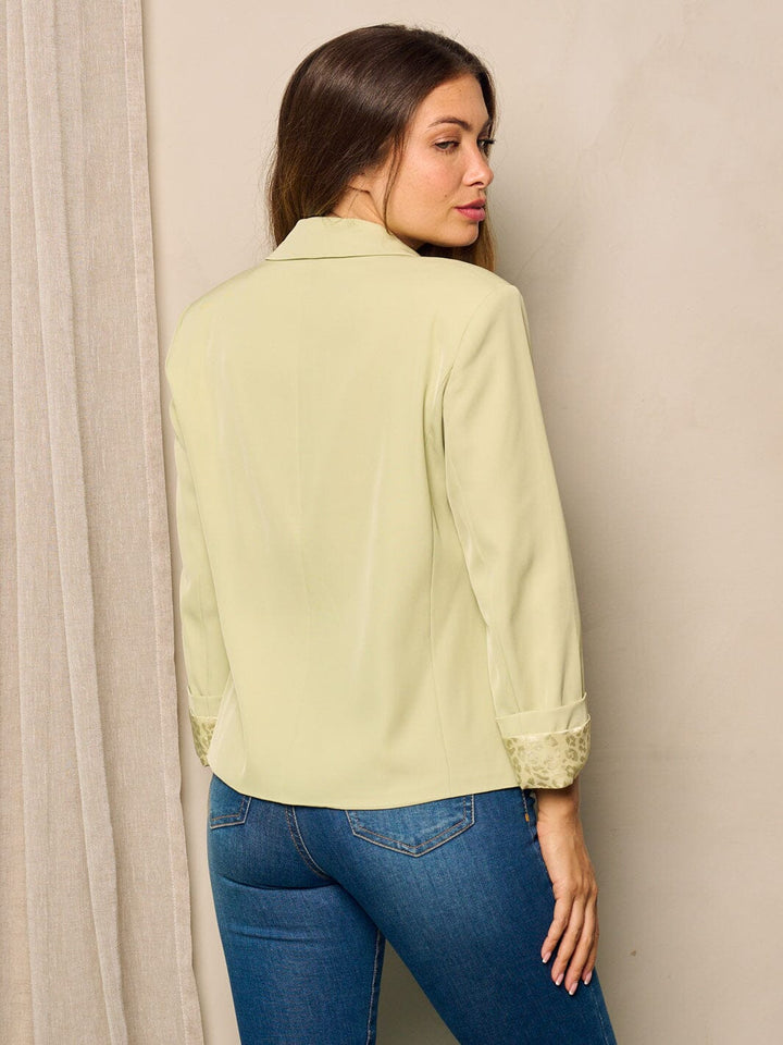 WOMEN'S 3/4 SLEEVES OPEN FRONT BLAZER