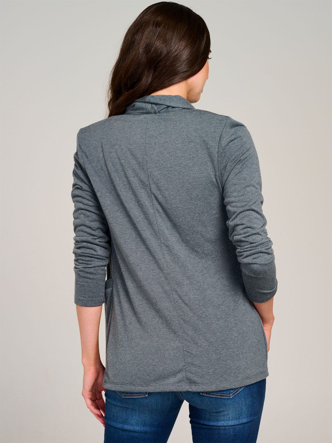 WOMEN'S LONG SLEEVE BUTTON CLOSURE POCKETS BLAZER