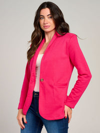 WOMEN'S LONG SLEEVE BUTTON CLOSURE POCKETS BLAZER