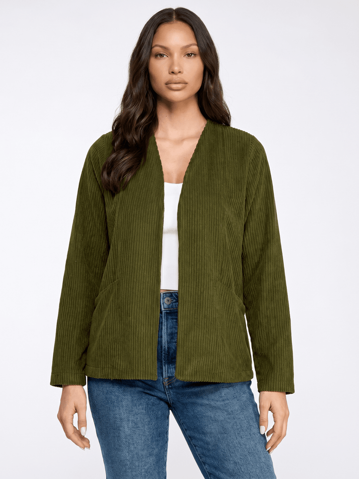 WOMEN'S LONG SLEEVE BUTTON UP FRONT POCKETS WASHED DENIM JACKET (Copy)