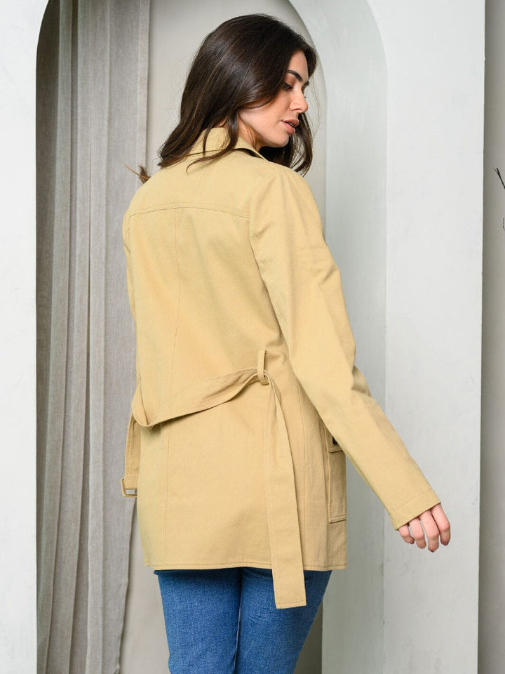 WOMEN'S LONG SLEEVE BUTTON CLOSURE JACKET