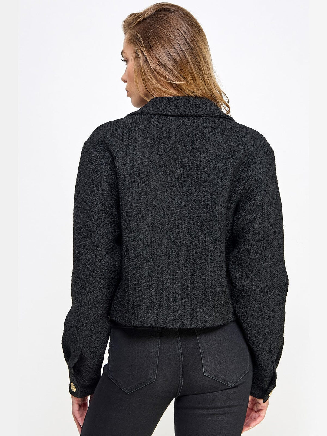 WOMEN'S LONG SLEEVE BUTTON CLOSURE POCKETS BLAZER