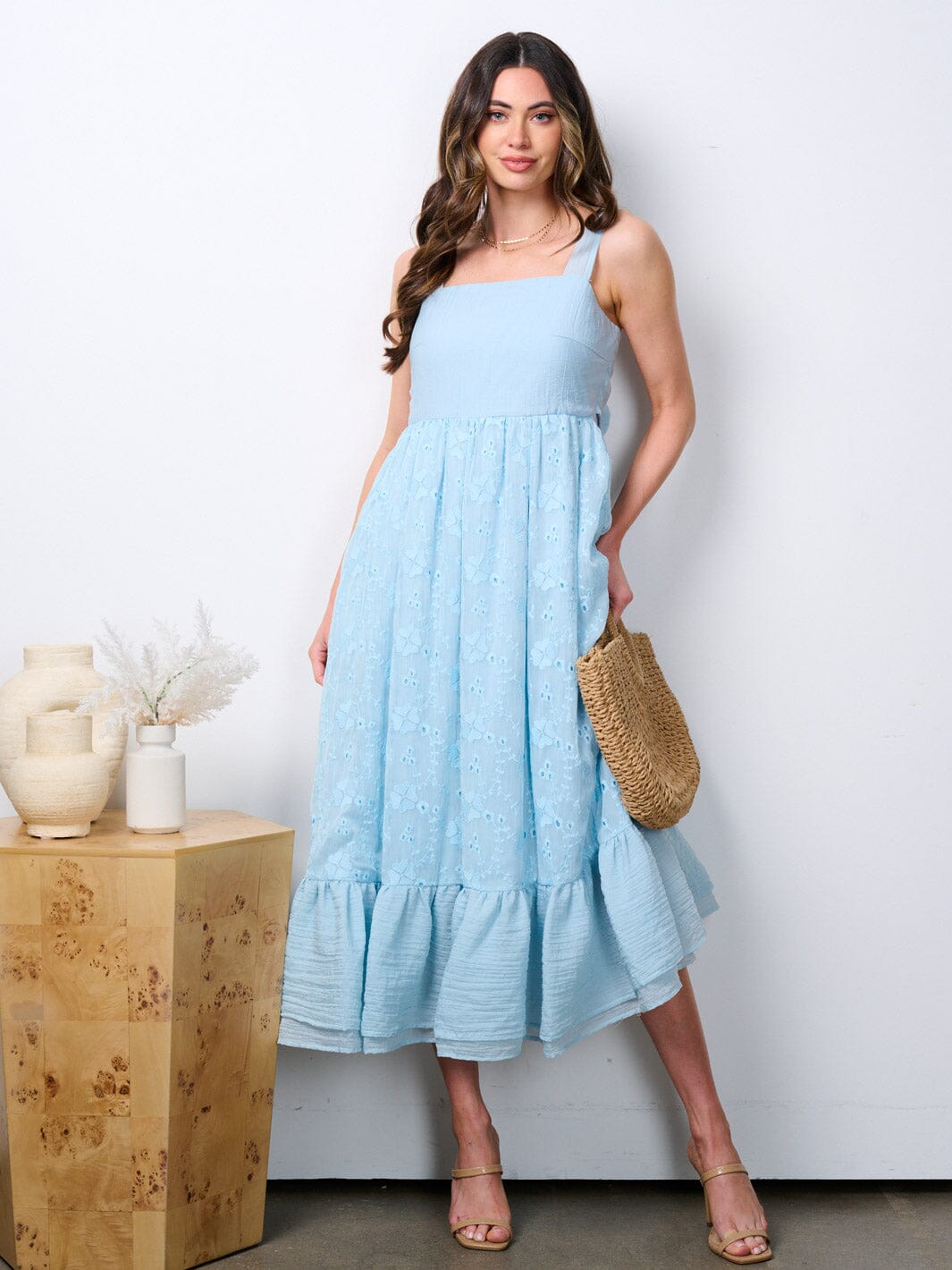 Sleeveless Ink Pocket Maxi Dress main image 1