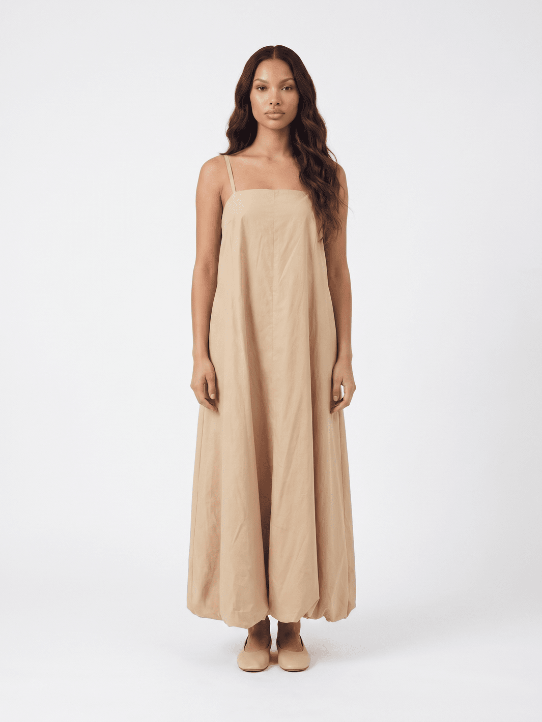 ***************WOMEN'S SLEEVELESS POCKETS OPEN BACK BUBBLE HEM MAXI DRESS