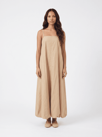 ***************WOMEN'S SLEEVELESS POCKETS OPEN BACK BUBBLE HEM MAXI DRESS