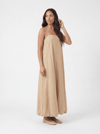 ***************WOMEN'S SLEEVELESS POCKETS OPEN BACK BUBBLE HEM MAXI DRESS