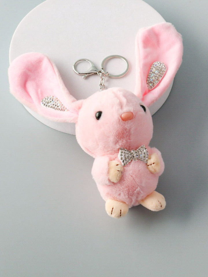 WOMEN'S PINK BUNNY KEYCHAIN