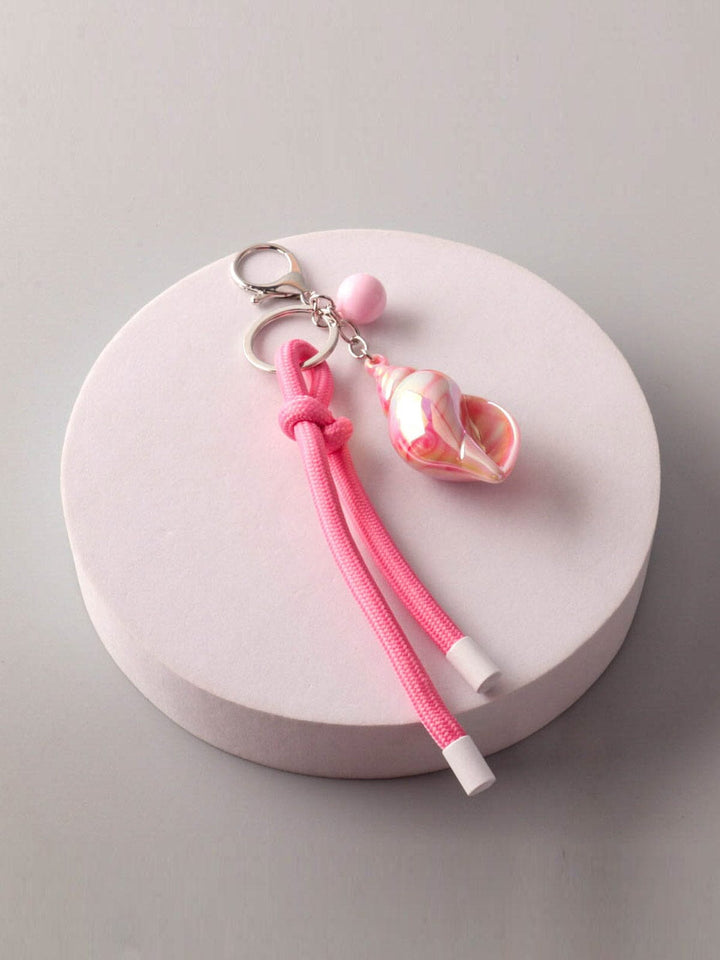 FASHION ASSORTED COLORS SEA SHELL PENDANT KEYCHAIN