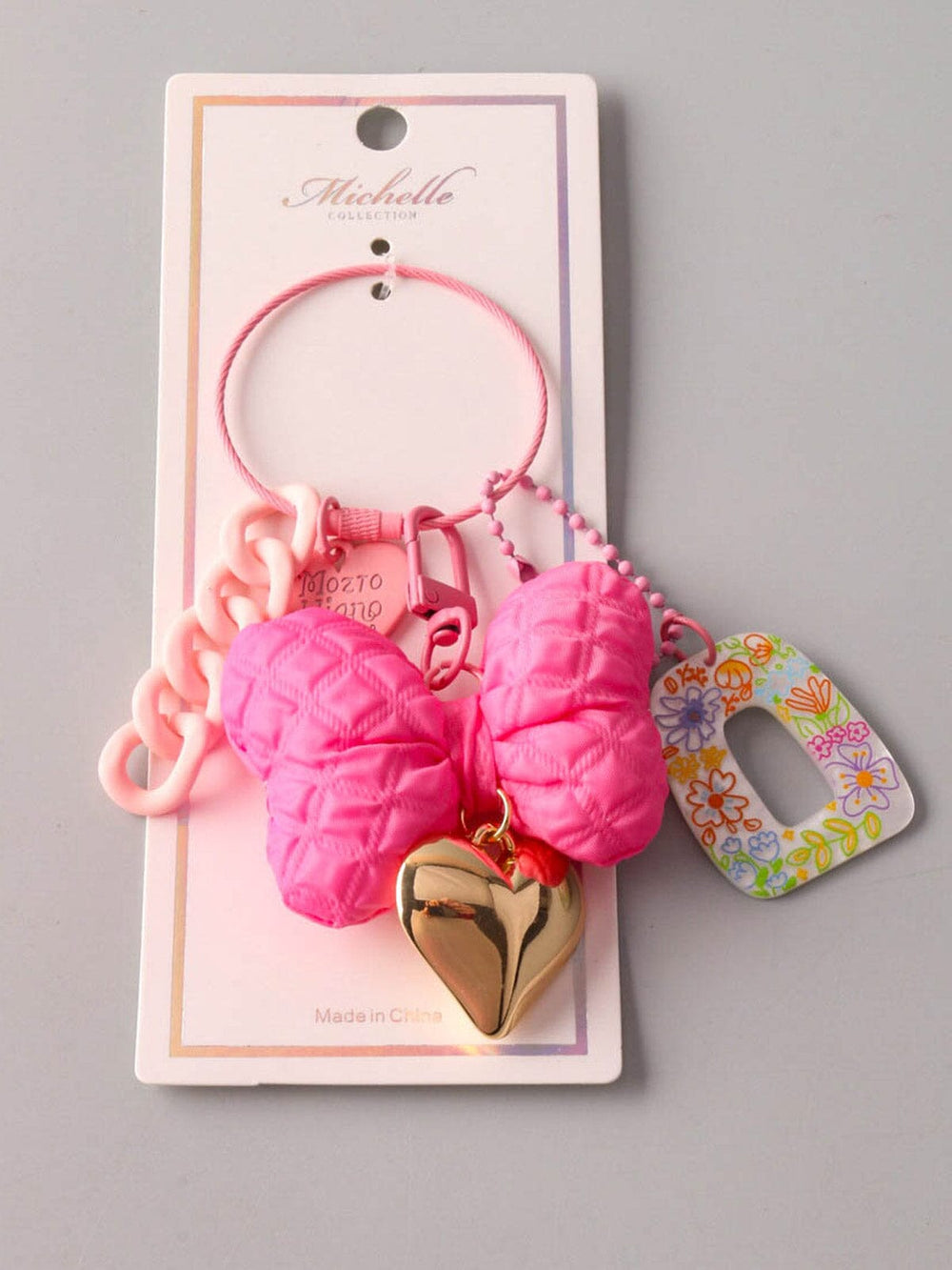 FASHION BOW MULTI PENDANT KEYCHAIN