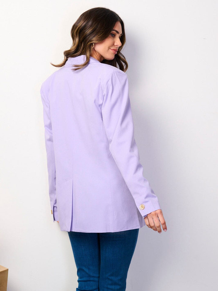 WOMEN'S LONG SLEEVE BUTTON CLOSURE BLAZER