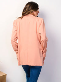 WOMEN'S LONG SLEEVE BUTTON CLOSURE BLAZER