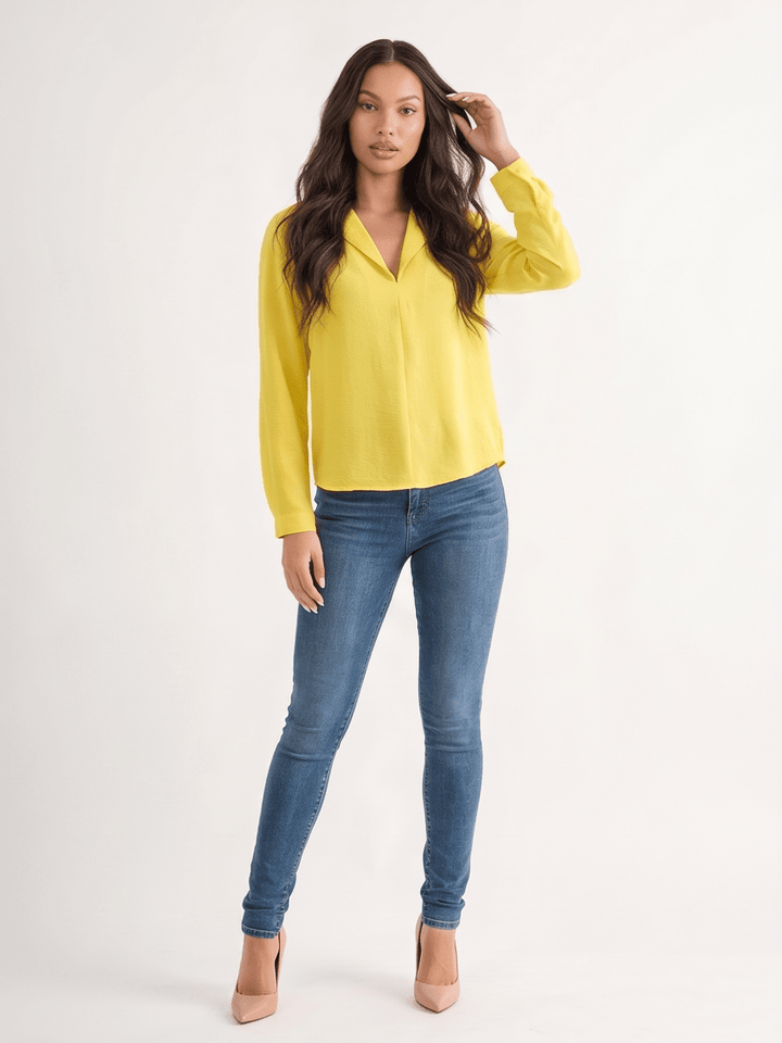 ***************WOMEN'S LONG SLEEVE V-NECK BLOUSE