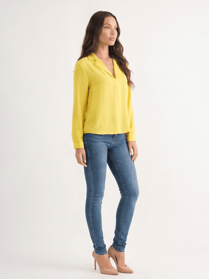 ***************WOMEN'S LONG SLEEVE V-NECK BLOUSE
