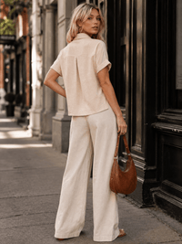 ***************WOMEN'S SHORT SLEEVE BUTTON UP FRONT POCKETS BLOUSE