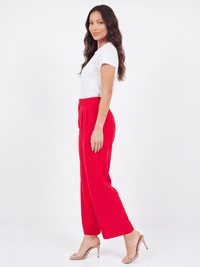 ********WOMEN'S BUTTON CLOSURE FRONT POCKETS WIDE LEG PANTS