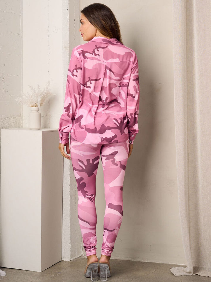 WOMEN'S LONG SLEEVE TOP & SKINNY PANTS MULTI PRINT SET