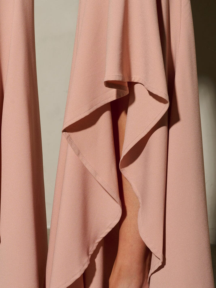 WOMEN'S ZIP UP RUFFLE LEGS PANTS