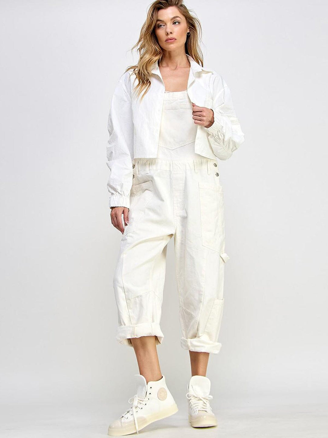 WOMEN'S LONG SLEEVE BUTTON CLOSURE POCKETS JACKET