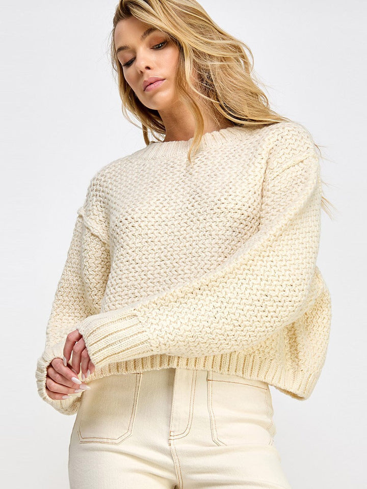 WOMEN'S LONG SLEEVE KNIT TOP