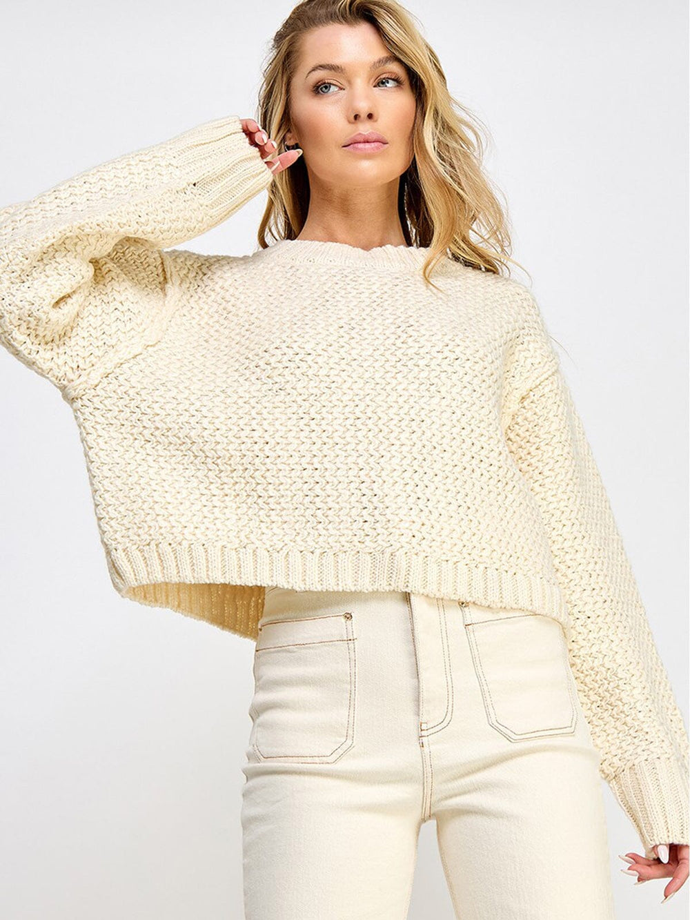 WOMEN'S LONG SLEEVE KNIT TOP