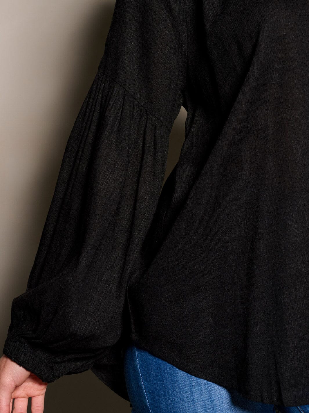 WOMEN'S LONG SLEEVE V-NECK TUNIC BLOUSE TOP