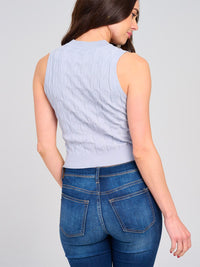 WOMEN'S SLEEVELESS STUDS DETAILED TANK TOP