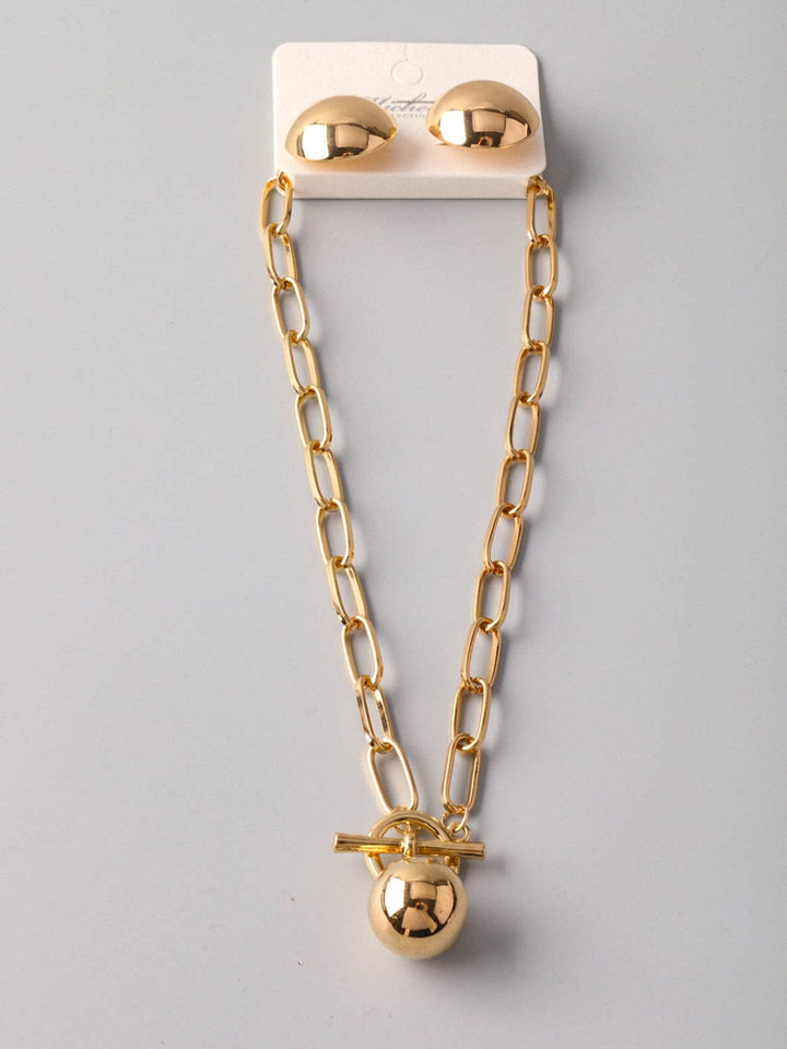 FASHION PEARL PENDANTS EARRINGS & NECKLACE SET