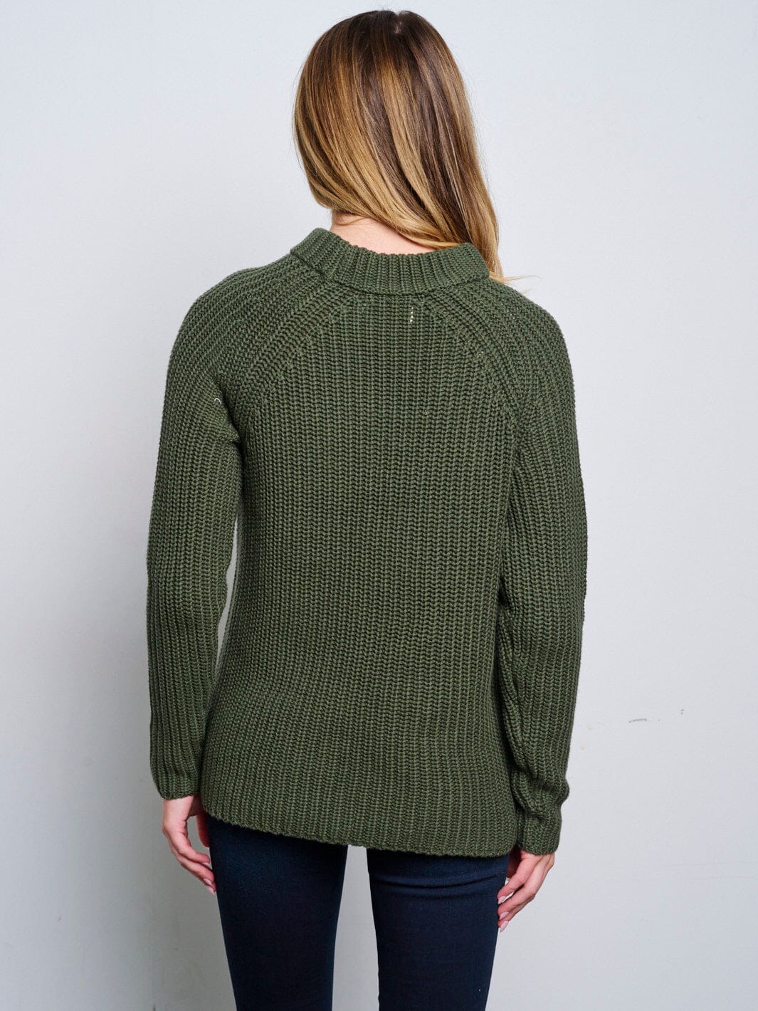 WOMEN'S LONG SLEEVE KNITTED PULLOVER SWEATER