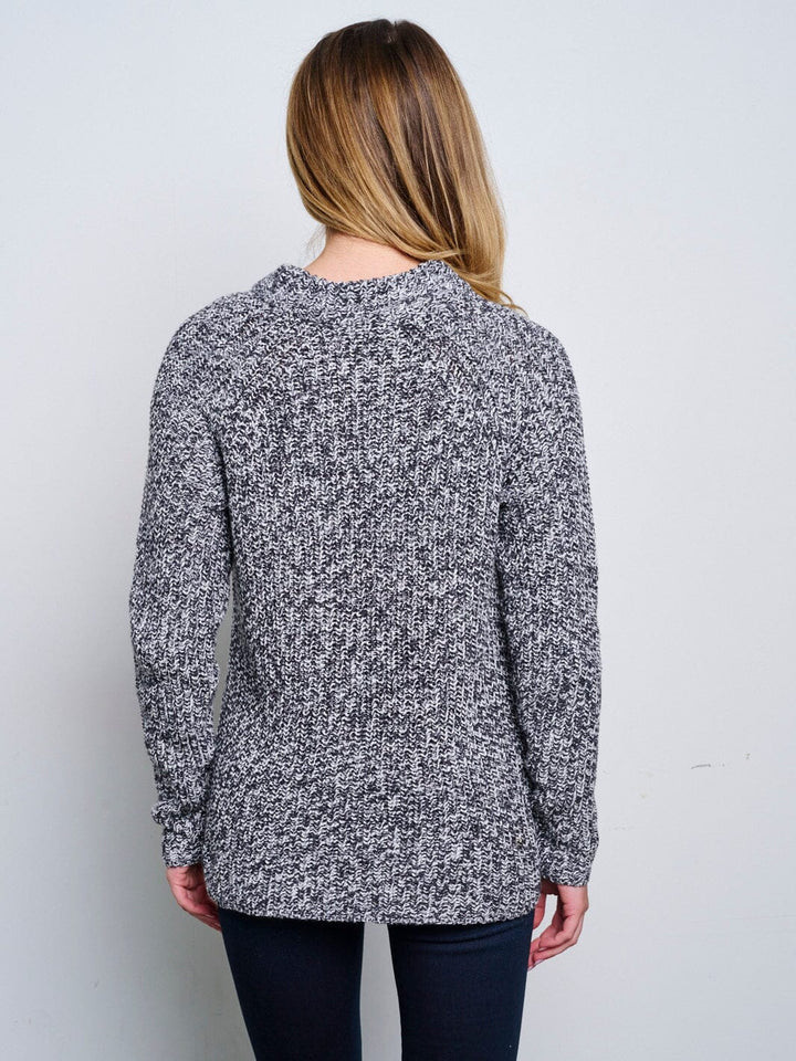 WOMEN'S LONG SLEEVE KNITTED PULLOVER SWEATER