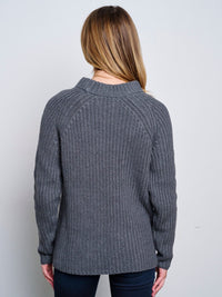 WOMEN'S LONG SLEEVE KNITTED PULLOVER SWEATER