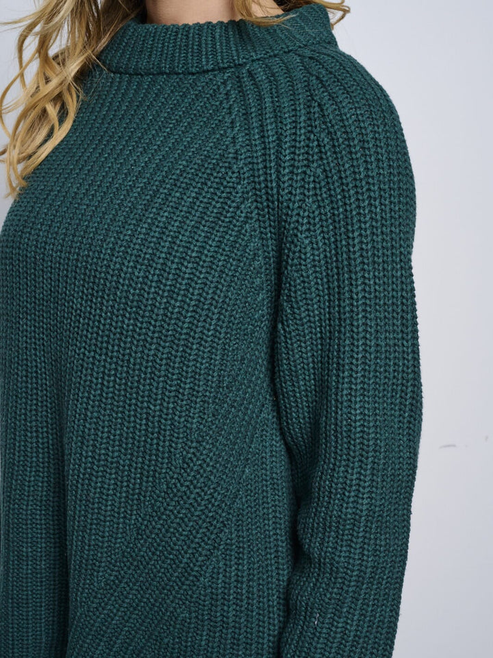 WOMEN'S LONG SLEEVE KNITTED PULLOVER SWEATER