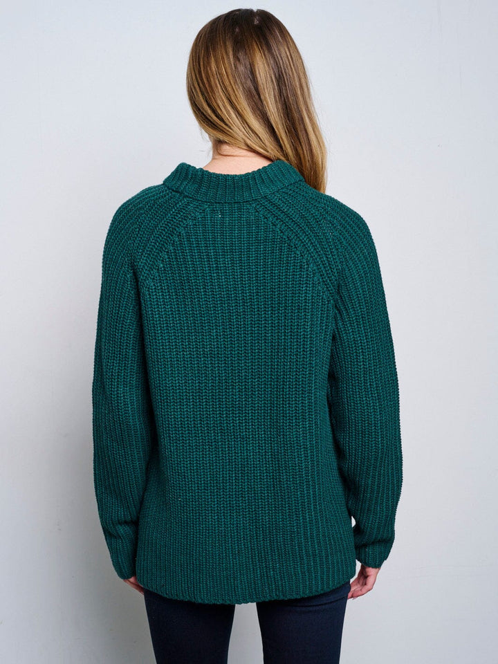 WOMEN'S LONG SLEEVE KNITTED PULLOVER SWEATER