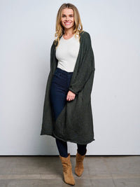 WOMEN'S LONG SLEEVE OPEN FRONT CARDIGAN