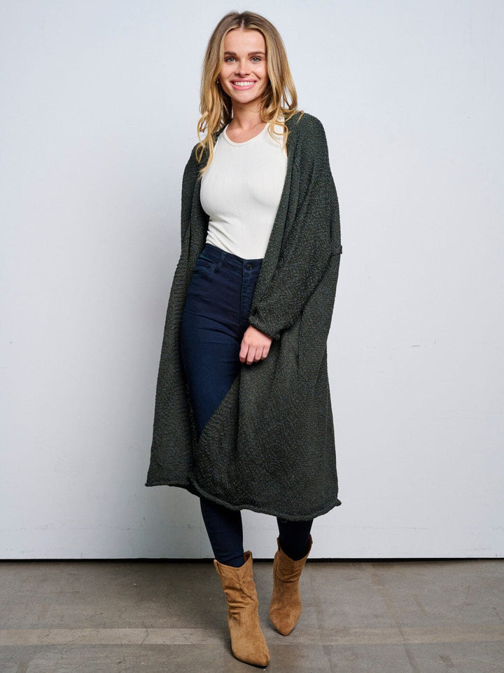 WOMEN'S LONG SLEEVE OPEN FRONT CARDIGAN