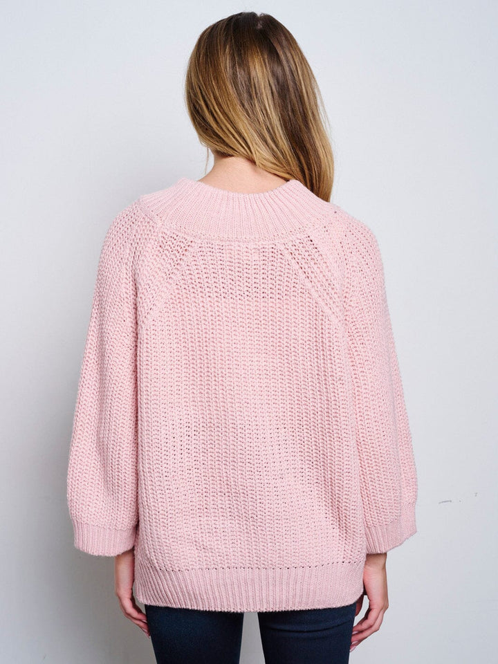 WOMEN'S LONG SLEEVE KNITTED PULLOVER SWEATER